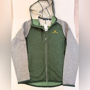 Cutter & Buck Green and Gray Notre Dame Jacket